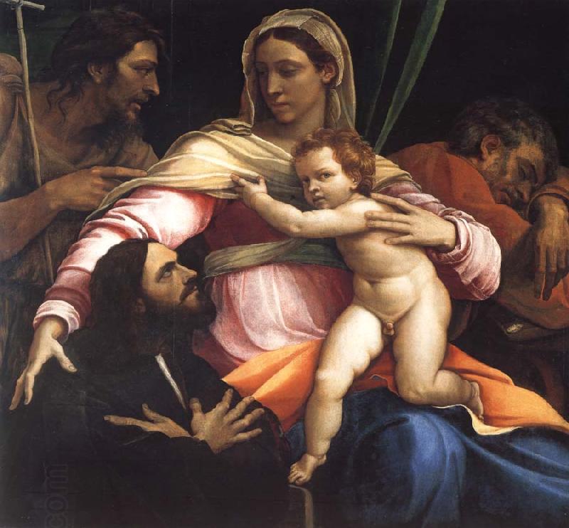 Sebastiano del Piombo The Madonna and Child with Saints Joseph and John the Baptist and a Donor oil painting picture
